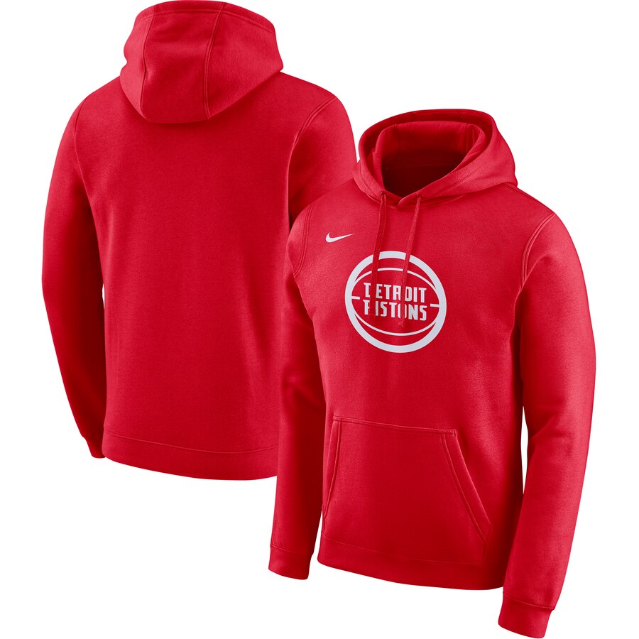 NBA Detroit Pistons Nike 201920 City Edition Club Pullover Hoodie Red->boston celtics->NBA Jersey